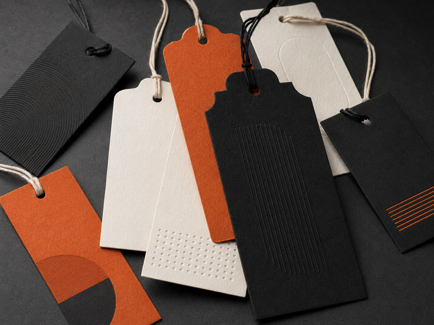 Hang tags printed by Printcraft UK